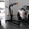 Engine Crane 1 Tonne 1000kg & Load Leveller Hoist 900kg Balancer Support Beam Dual Hooks Chain Hydraulic Pump Handle Folding Legs Lift Jack Stand Portable Workshop Garage 4 JIB Positions Automotive