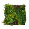 3Pcs Artificial Plant Wall Panel 100 x 100cm Cassia Living Foliage Green Tiles Indoor Outdoor Weather & UV Resistant Grass Fence Hedge Privacy Backdrop Garden Home Decor Snap & Lock Fixings Included