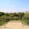 MonsterShop Stainless Steel Balustrade 1100mm High Mid Post, Decking Landing Staircase, Brushed Metal
