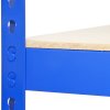 10 x Blue Racking Bay Unit 5 Tier Heavy Duty Steel Metal 200kg capacity Per Shelf Garage Shelves Storage Warehouse Shed Workshop Boltless Shelving 120 x 50 x 180cm Free Rubber Mallet