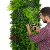 2Pcs Artificial Plant Wall Panel 50 x 150cm Alina Living Foliage Greenery Tiles Indoor Outdoor Weather & UV Resistant Grass Fence Hedge Privacy Backdrop Garden Home Decor Snap & Lock Fixings Included