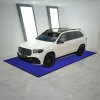 Vented Modular Interlocking Flooring Tiles & Edges 120 x Blue Single Garage Heavy Duty Floor Mat Showroom Workshop Outdoor Polypropylene Anti Slip Weather Resistant Drainage Channels 3.2m x 6m 19.2m2
