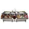 Double Cocktail Bar Station 360°C Swivel Mixer Tap Stainless Steel Insulated Ice Well Professional Glass Rinser Workstation Sink Double Speed Rail FREE Boston Cocktail Shaker + 8 x Gastro Pots