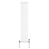 Traditional 3 Column Radiator 1800mm x 292mm Modern Central Heating Heater Gloss White Carbon Steel Vertical Wall Mounted Kitchen Living Room Bathroom Cleaning Brush Fixing Kit & Brackets