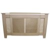 Adjustable Radiator Cover Natural Un-Finished MDF Trellised Grill Modern Cabinet Shelf 1400mm - 1920mm