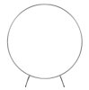 Wedding Moongate Silver Arch 2m/ 200cm  & Weeping Willow Light Up Tree Warm White LED Metal Flat Base Arbour Background Decor Flower Balloon Circle Hoop Frame Outdoor Backdrop  Decoration Prop