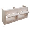 Campervan Overhead Cabinet 2 Door Top Locker Central Divider Camper Van Furniture Storage Lightweight Solid Birch Plywood Unpainted Soft Close Hinges Push Button Locks Pre Drilled Holes Fixing Kit