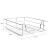 KuKoo 2 x Kitchen Pull Out Soft Close Baskets, 500mm Wide Cabinet, Slide Out Wire Storage Drawers