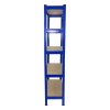 75cm Wide Racking Garage Storage Shelving Heavy Duty 5 Tier Shelf Unit 75cm x 30cm x 150cm Blue/Black (4, Blue)