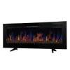 Electric Wall Mounted Inset LED Black Fireplace Free Standing 50