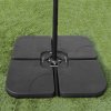 Monster Shop Dark Grey Cantilever Parasol Base Garden Patio Outdoor Umbrella Weight Stand Sand Water Filled Garden Furniture 105cm x 105cm x 7cm