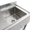 6ft Stainless Steel Catering Bench & 2 Wall Mounted Shelves Commercial Kitchen Work Prep Table Worktop Backsplash 2 Tier Adjustable Heavy Duty Corrosion Resistant FREE Microfibre Cloths & Fixing Kit