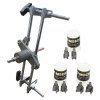 T-Mech Mortice Jig Door Lock Fitting Set Wood Chisel Drill Morticer Kit / 6 Carbide Wood Cutters, 19mm, 22mm, 25mm
