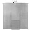 Coal Storage Bunker 250kg 390L Galvanised Steel Raised Metal Base Strengthening Bar Baffle Plate Waterproof Rust & Rodent Proof Wood Fire Sliding Door Hinged Lid Handle FREE Coal Shovel