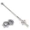 Body Revolution Barbell Bar - 1.2m Weight Lifting Bar for 1 Inch Standard Weights Plates - Barbell for Bench Press, Curls, Deadlift and Powerlifting  (1.2m Spinlock Collar)