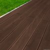 Jardí Composite Decking Boards / 7 Square Metres Conker Brown / Wood Effect WPC Pack Garden Outdoor Patios Terrace Hot Tub Tiles (incl. Fixing Screws, Clips & Edging Strips)