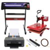 Vinyl Cutter Sublimation Printer Swing Away Heat Press T Shirt Transfer Digital Industrial Business Home Custom Design LED Plotter Machine Stand Cutting Printing | Weeding Kit