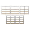 Monster Racking 10 x Galwix Steel Shelving, 175kg/shelf, 90 x 30 x 180cm, 5 Tier Galvanised Storage Bays