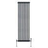 Traditional 2 Column Radiator 1800mm x 472mm Modern Central Heating Heater Matt Anthracite Grey Carbon Steel Vertical Wall Mounted Kitchen Living Room Bathroom Cleaning Brush Fixing Kit & Brackets