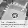 Catering Sink Stainless Steel Kitchen Commercial Restaurant Double Bowl Storage Shelf Unit & Tap  / Right Hand Drainer