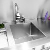 Mobile Cocktail Bar Station Stainless Steel Event Prep Serving Counter Wheels Insulated Ice Wells Shelves Sink Mixer Tap Speed Rail Gastro Pots Knife Holder Whiteboard Boston Shaker Magnets & Erasers