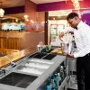 Cocktail Bar Station Ice Well & Modular Corner Unit Stainless Steel Workstation Sink Mixer Tap Speed Rail Removable Dividers Bin Void Splashback Adjustable Feet 2 Connector Brackets & Cocktail Shaker