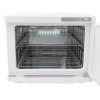 Hot Towel Warmer White 23L Cabinet Heater UV Steriliser Disinfection Facial Salon Beauty Spa Gym Bathroom Home Equipment Stainless Steel Electric 2 Removable Shelves Drip Tray 200W 2 x FREE Tongs