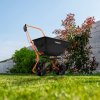 Lawn Leveller & Rotary Spreader Gritter Fertiliser Garden Levelling Rake Lute 100 x 32cm Orange Removable Extendable Handle Salt Grit Sand Seed Rain Cover & Gloves