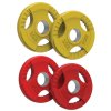 Olympic Tri-Grip Rubber Weight Plates Colour 7.5kg Set