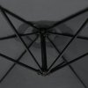 3m Cantilever Garden Parasol Banana Hanging Umbrella Winding Crank Shade Patio Outdoor Sun Shade Tilt UV Protection | Grey Square Base