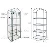 4 Tier Mini Greenhouse PVC Transparent Waterproof Cover Plastic Small Shelves Grow House Plants Garden Outdoors Steel Frame | Free Trowel