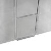 Coal Storage Bunker 350kg 520L Galvanised Steel Raised Metal Base Strengthening Bar Baffle Plate Waterproof Rust & Rodent Proof Wood Fire Sliding Door Hinged Lid Handle FREE Coal Shovel