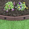 Flexible Lawn Edging Garden Border Grass Pathways Path Edge Vegetable Plot Flowerbed Raised Borders Rubber Artificial Grass Brown | Pack of 36 x 1.2m