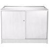 MonsterShop Taurus Retail Display Shop Counters Set & Glass Showcase Cabinet Units, Brilliant White