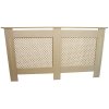 Radiator Cover Natural Unfinished MDF Trellised Grill Modern Cabinet Shelf 1515mm