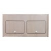 Campervan Overhead Cabinet 2 Door Top Locker Central Divider Camper Van Furniture Storage Lightweight Solid Birch Plywood Unpainted Soft Close Hinges Push Button Locks Pre Drilled Holes Fixing Kit
