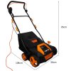 Artificial Grass Power Brush Rake Hoover Vacuum Lawn Cleaner Electric Leaf Twig Sweeper Self Propelled 380mm Outdoor 50L Collection Bag 12m Cable 5 Adjustable Heights 12.2kg Lightweight 3500RPM 1800W