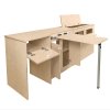 Camper Van Kitchen Pod RHD Conversion Unit Flat Pack Motorhome Campervan Furniture Foldaway Table Built In Storage Cupboards Fridge Space Towel Holder 15mm Birch Plywood SWB VW T5 & T6 Transporters