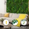 Artificial Plant Wall Panel 100 x 100cm Alina Living Foliage Greenery Tiles Indoor Outdoor Weather & UV Resistant Grass Fence Faux Hedge Privacy Backdrop Garden Home Decor Snap & Lock Fixings Included
