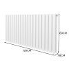 Oval Column Radiator & Valves - 600mm x 1200mm – White