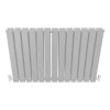 Designer Radiators 60 x 91cm Flat Panel Modern Central Heating Gloss White Horizontal Column Double Panel Wall Mounted Slimline Kitchen Living Room Bathroom Commercial Cleaning Brush & Fixing Kit