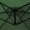 3m Cantilever Garden Parasol Banana Hanging Umbrella Winding Crank Shade Patio Outdoor Sun Shade Tilt UV Protection | Green Square Base