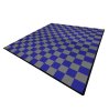 Vented Modular Interlocking Flooring Tiles & Edges 120 Grey & 120 Blue Double Garage Heavy Duty Floor Mat Showroom Workshop Outdoor Polypropylene Anti Slip Weather Resistant Drainage 6m x 6m 36m2