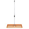 Lawn Leveller & Aerator Manual Grass Roller 3.8cm Spikes 100cm x 32cm Orange Levelling Rake Lute Removable Dual Purpose Extendable Handle 1.15 - 1.9m Easy Grip Heavy Duty Steel Aluminium Garden Tool