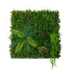 Artificial Plant Wall Panel 100 x 100cm Alina Living Foliage Greenery Tiles Indoor Outdoor Weather & UV Resistant Grass Fence Faux Hedge Privacy Backdrop Garden Home Decor Snap & Lock Fixings Included
