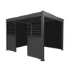 Aluminium Pergola With Anthracite Blinds & 2 Shutter Panels - 3m x 3m