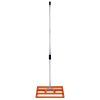 Lawn Leveller & Aerator Manual Grass Roller 3.8cm Spikes 50cm x 32cm Orange Levelling Rake Lute Removable Dual Purpose Extendable Handle 1.15 - 1.9m Easy Grip Heavy Duty Steel Aluminium Garden Tool