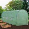 Polytunnel Greenhouse Walk In Galvanised Windows Doors Growhouse PE Cover Gardening Metal Frame Outdoor Garden Tent Vegetable Flower Plant 25mm Diameter | 6 x 3m