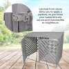 Double Wheelie Bin Storage Shed Wooden Dustbin Store Cupboard Outdoor Grey Wash Timber Cover Lockable Latched Recycling Garden