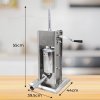 Sausage Stuffer And Clipper Set Vertical Machine - 3L Meat Stuffing Maker Kit With 5 Size Professional Filling Nozzles Steel Clipping Sealing Butchers Commercial FREE 2000 U-Shape Clips